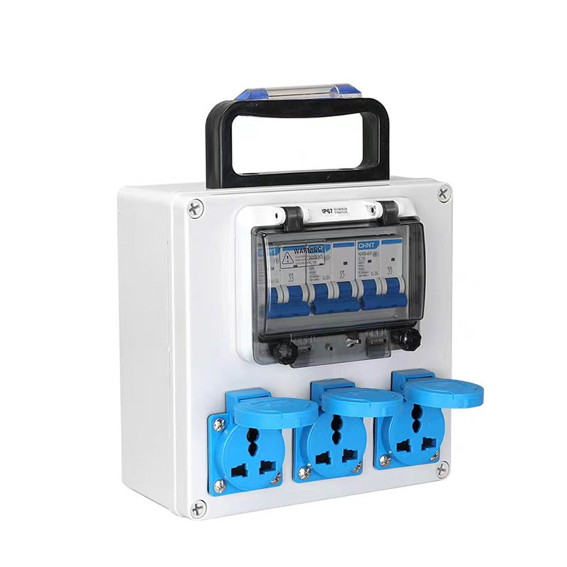Portable outdoor waterproof industrial socket box IP67 portable complete set of distribution box construction site mobile maintenance power box
