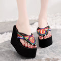 Shining jiao women's sandals 2026 new style outdoor flip-flops super high heel slippers women's summer internet celebrity fashion beach shoes