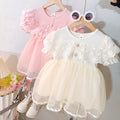 Girls' short-sleeve tulle dress - spring/summer collection: sweet and trendy summer dress for baby girls and toddlers