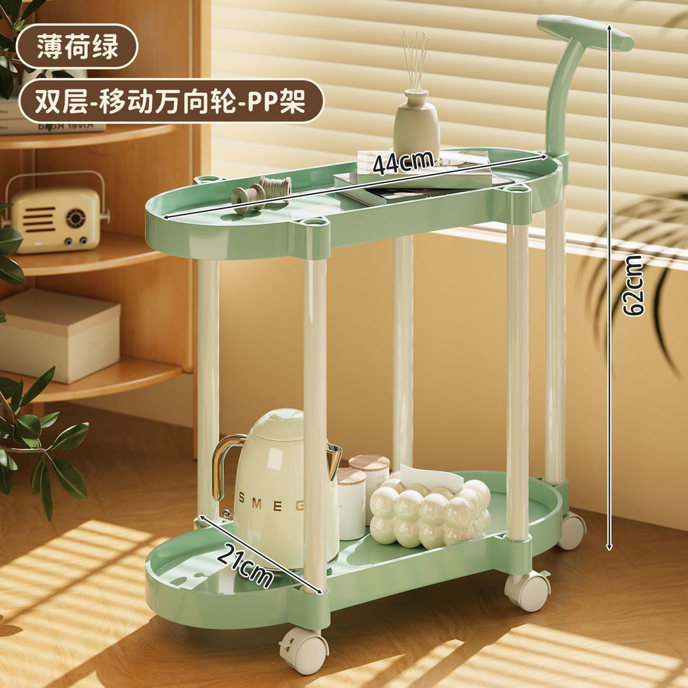 Mobile kitchen cart, simple side table, household living room side table, corner table, bathroom shelf, small trolley