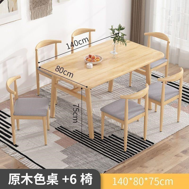 Dining table small apartment for home modern casual dining table and chairs commercial fast food restaurant table and chair combination dining table rectangular table