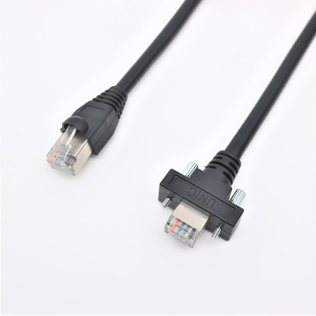 Class 6 Shielded CAT6 with ear screws High-speed industrial network cable Gigabit industrial network cable Camera waterproof network cable