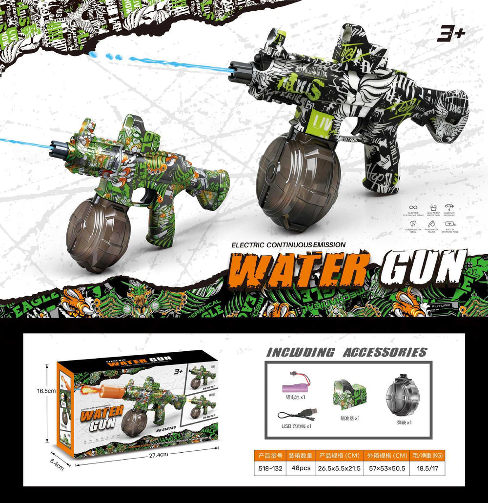 hot-selling water gun launch toy graffiti m416 amazon tk cross-border hot-selling short-spike toy water gun wholesale