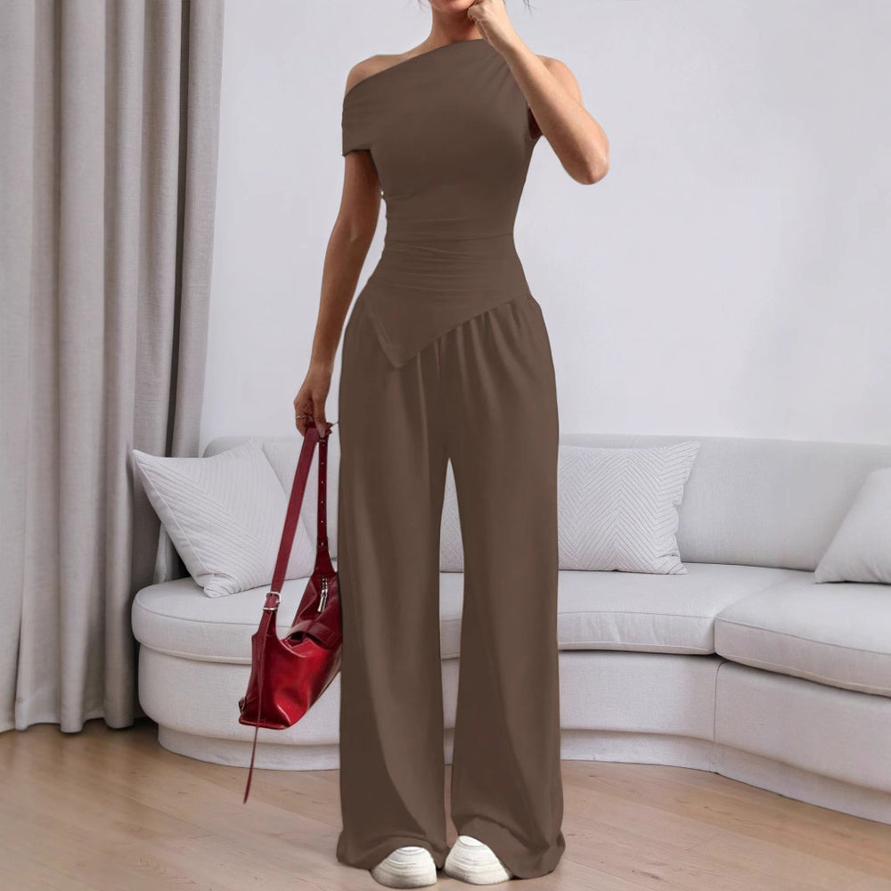 European and american cross-border shein summer women's solid color sleeveless tank top and pants fashion set - sexy casual two-piece outfit