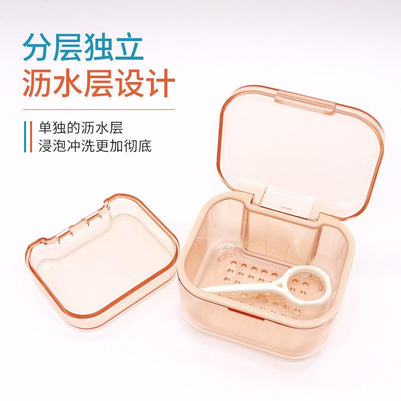 Dental Multifunctional Invisible Braces Storage Box Orthodontic Retainer Box Travel Portable Orthotics Cleaning Box Wholesale
