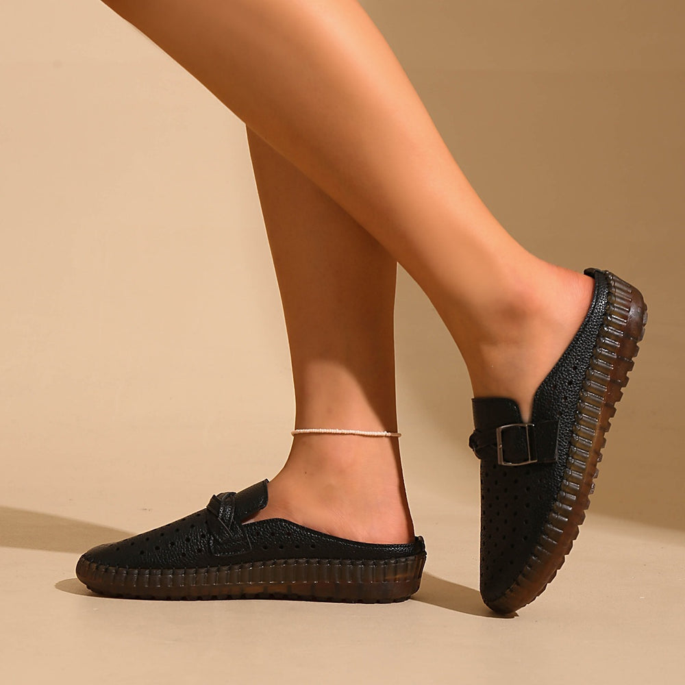 Women's fashionable perforated white sneakers - spring/summer  new collection - breathable, hollow-out design, plus size available