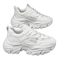 Men's spring mesh breathable trendy brand versatile athletic casual shoes men's thick sole hidden heel black dad sneakers
