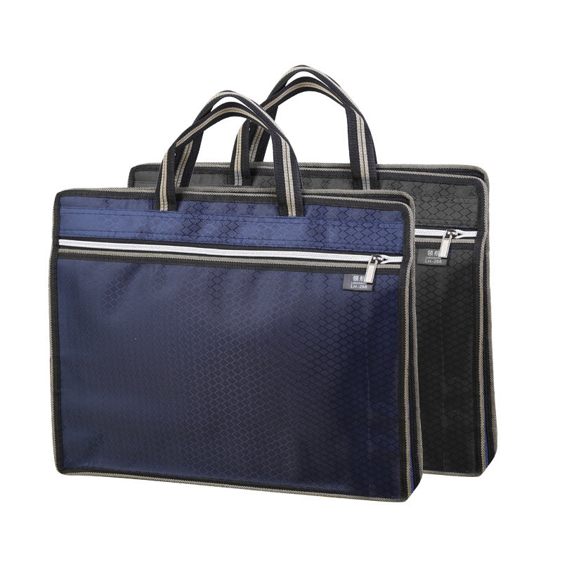 Oxford cloth handheld document bag a4 briefcase pilot handheld briefcase thickened waterproof conference bag information bag
