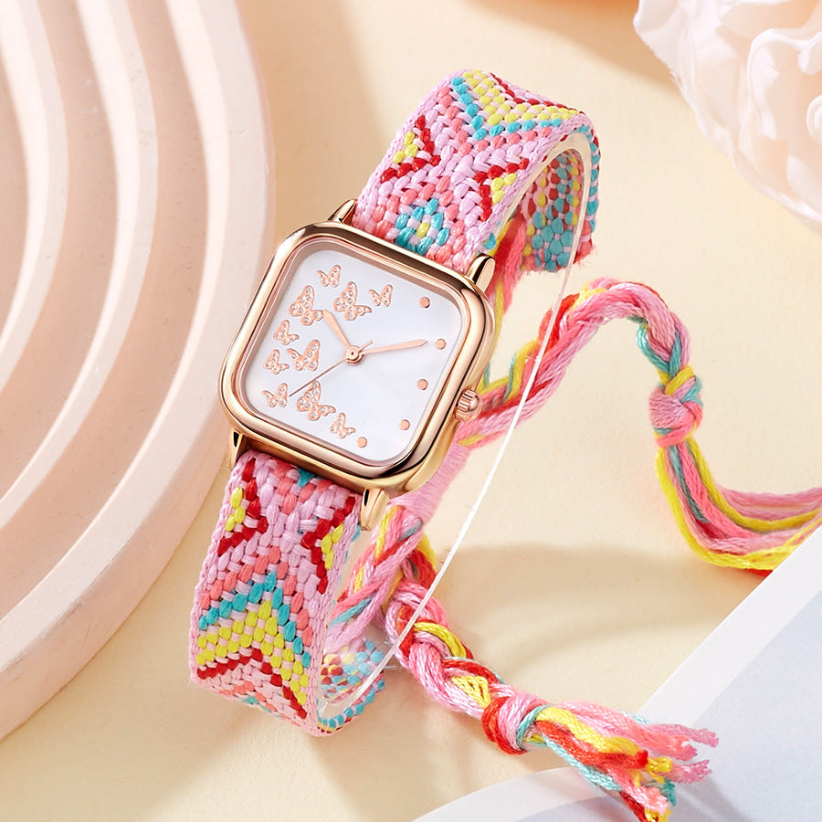 new arrival forest style butterfly women's watch fashionk-style high-looking student women's watch quartz performance goods wholesale