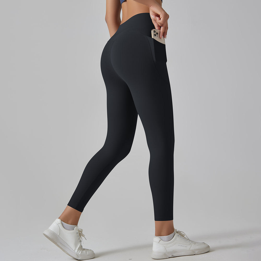 High-strength, barely-there feel, tight-fitting pocket yoga pants. seamless, high-waisted, butt-lifting, tummy-control workout leggings. high-stretch, breathable fitness pants