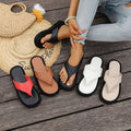 Amazon cross-border new large size thick sole slippers one-shaped slip-on plaidexportcasualsummer slippers