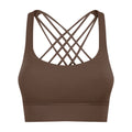 new arrival fitness sports intimates women's high-strength cross back bubble wrap push-up sports bra s2010