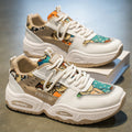 Men's winter 2025 sneakers: new thick-soled, youth-height-increasing, breathable, versatile casual canvas dad shoes - trendy style
