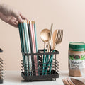 Wrought iron drain chopstick cage chopstick cartridge household chopstick basket kitchen spoon knife and fork storage box rack