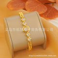 1pcs middle eastern inspired fashion trend plum blossom circle leaf bracelet charm bridal wedding birthday party gift
