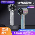 Gold diamond small handheld fan usb rechargeable mini turbine electric fan portable high-speed powerful hand fan