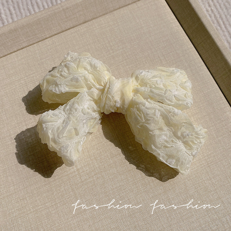 Spring/summer new arrival: ethereal mesh bow hair clip - sweet & girly, perfect for taming flyaways & bangs. versatile alligator clip, trending hair accessory