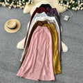 Premium satin midi skirt - 2025 new collection: luxurious, high-waisted, slimming a-line bodycon fishtail skirt with a beautiful drape