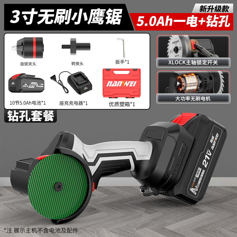 Wholesale nanwei brushless small eagle saw multi-purpose polishing and seam clearing lithium electric small mini angle grinder rechargeable cutting