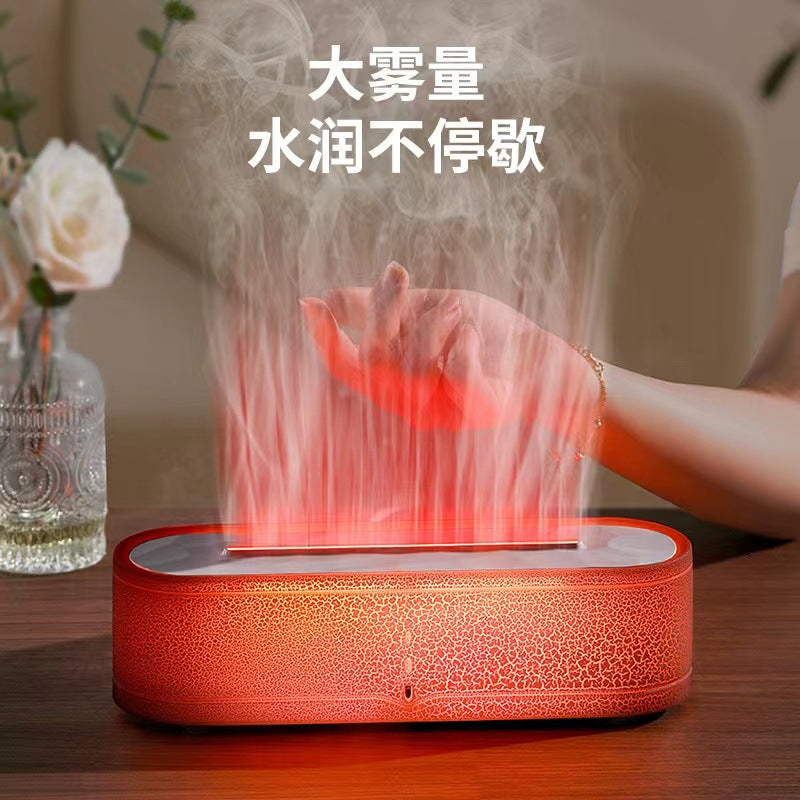2025 cross-border colorful flame aroma diffuser - automatic scent sprayer, home desktop high-mist humidifier & diffuser