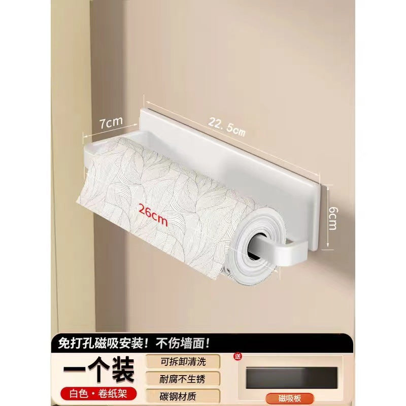 Paper for kitchen tissue holder No punching Cabinet Roll paper holder Shelf Roll paper plastic wrap rag Storage hanger