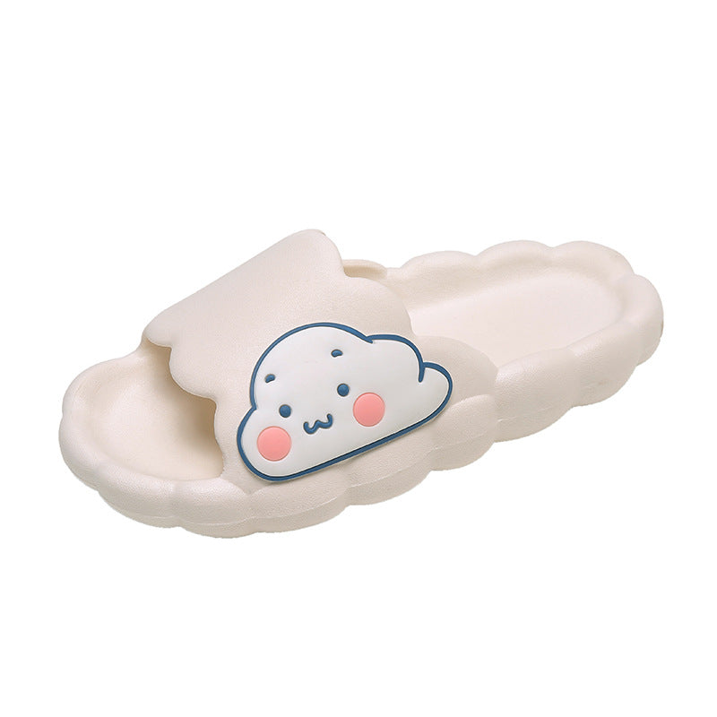 Cute cloud slippers women's summer cute classy indoor home bathroom bath student dormitory stepping on shit feeling