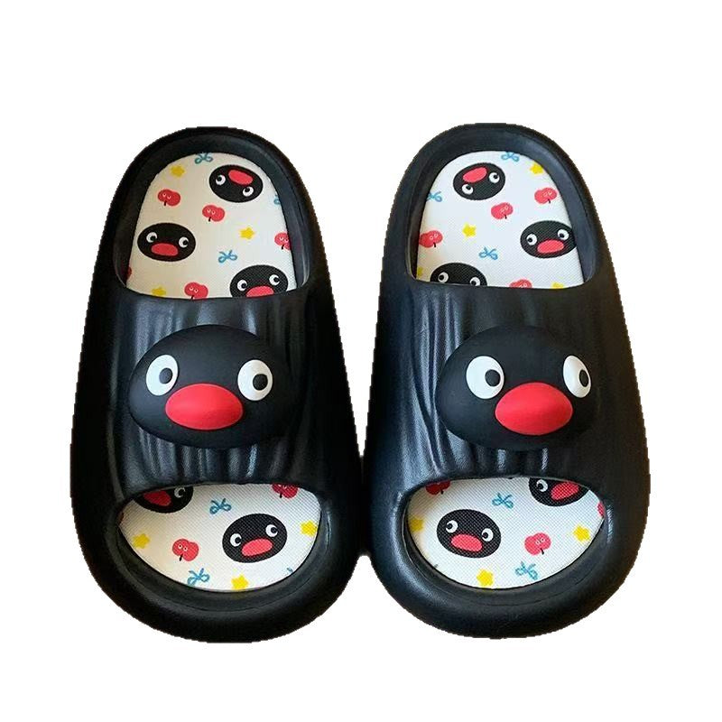 New "cloud-like" penguin slippers for women - summer outdoor wear, thick sole, soft sole, home, couple's anti-slip sandals & slippers - wholesale