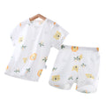 Baby short-sleeve set - summer lightweight cartoon newborn pure cotton kids summer shorts infant clothes spring/summer outfit
