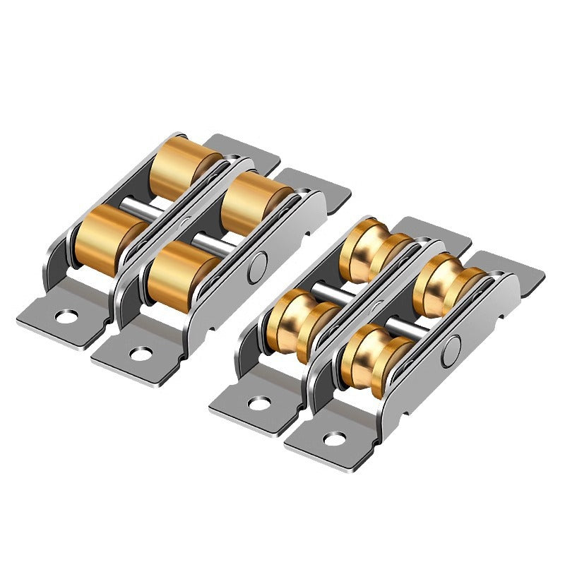 Baolian plastic steel door and window pulleys stainless steel solid screen sliding door track rollers glass door accessories