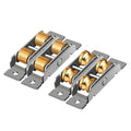 Baolian plastic steel door and window pulleys stainless steel solid screen sliding door track rollers glass door accessories