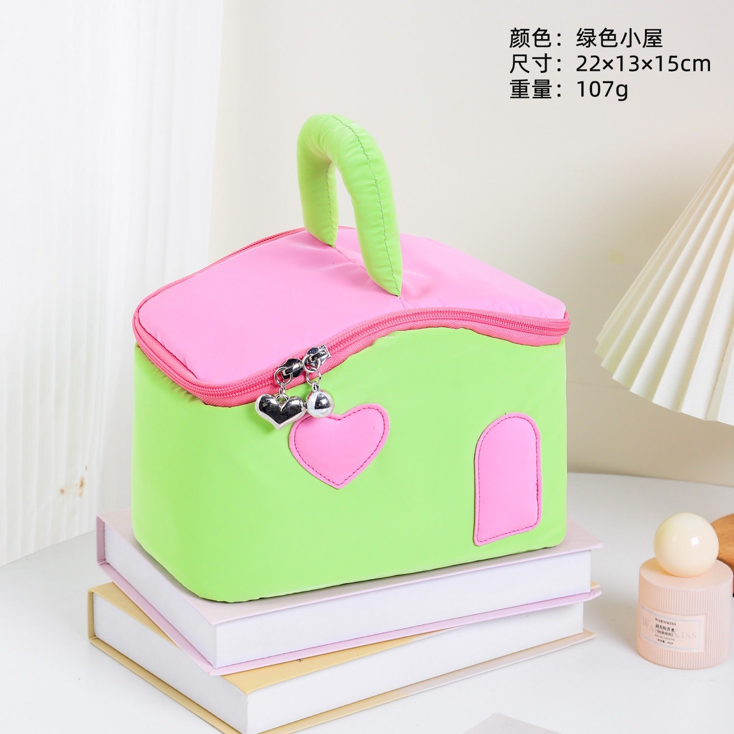 Xiaohongshu popular cosmetic bag large capacity cute contrasting color portable waterproof toilet bag women's skin care product storage bag