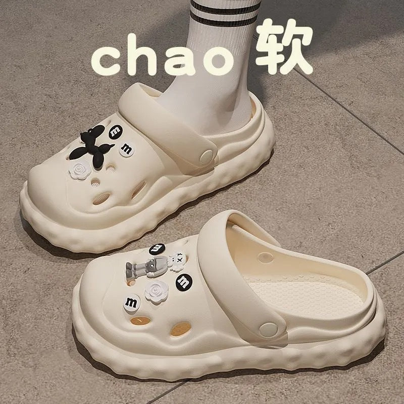 2025 women's summer slippers: super comfortable, cute, casual, versatile, indoor/outdoor, non-slip, clogs, thick sole
