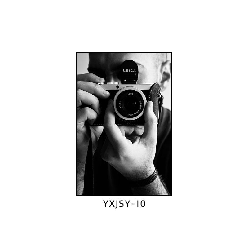 Camera photography Decorative painting Photo studio Black and white industrial style hanging painting Media studio Camera mural