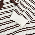 Girls' new spring/autumn striped polo shirt long sleeve sweatshirt and pants two-piece set - cross-border girl's outfit