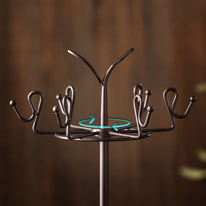 Cross-border Amazon coffee cup hanger coffee capsule rack rotating drain storage rack wrought iron mug holder