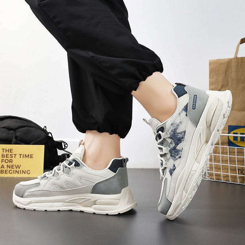 Men's winter breathable 2025 new mesh athletic casual shoes - versatile chunky sole dad shoes - trendy ins style