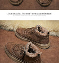 Snow boots men's shoes high-top winterfleece-linedheattechthickenednortheast cotton shoes fur all-in-onewaterproofnon-slip cotton boots
