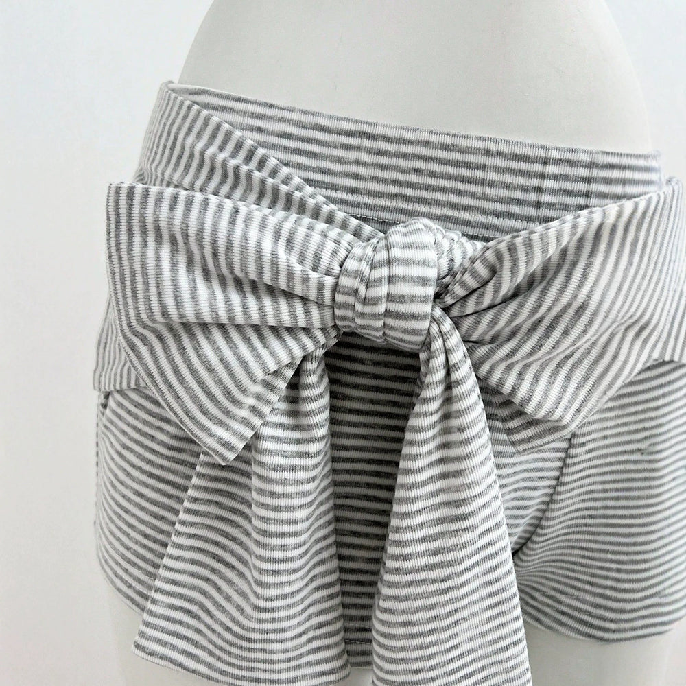 E2 - in stock - 95285#  us & europe hot girl low-rise striped bow casual summer women's shorts