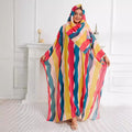 supply round neck chiffon printing abaya plus sizedress bat shirt robe women's long skirt special price