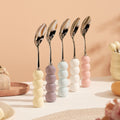 Ins candied haws stainless steel fork spoon creative dopamine high appearance spoon household tableware ball fork wholesale