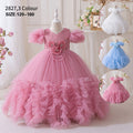 Girls' dresses flower girl wedding dresses tutu skirts girls' flower girl wedding dresses evening gowns runway fashion trendy cross-border ready stock