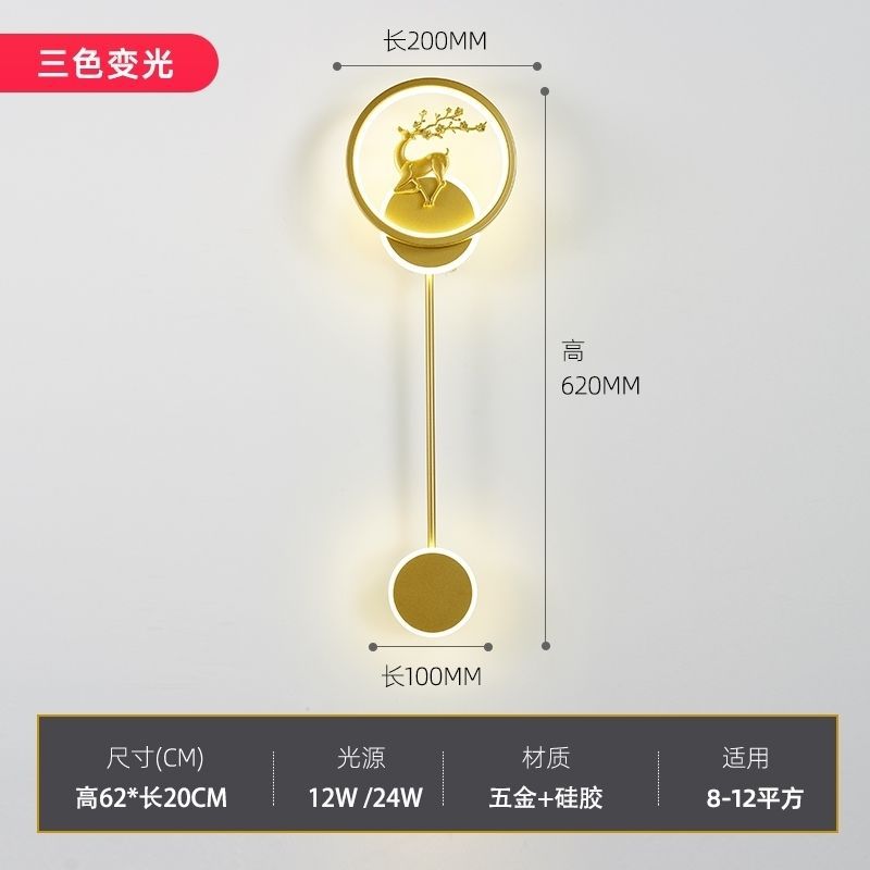 New arrival wall lamp deer head normcoreaccessible luxury modern pastoral style grids starry sky spotlight background wall master bedroom pair