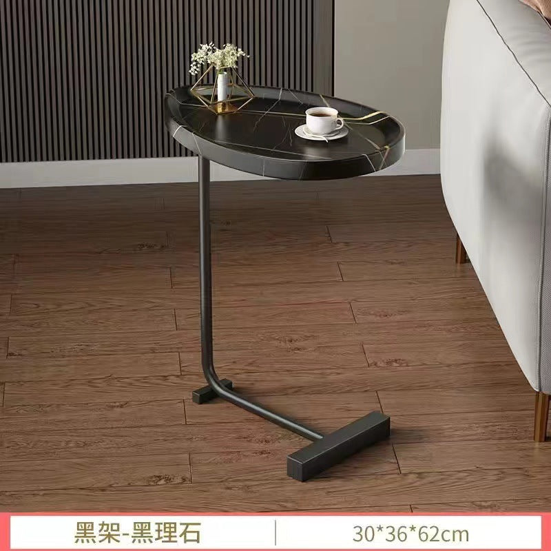 Influencer-approved bedside storage shelf, small round table, simple home sofa side table, coffee table, bedside cabinet, modern minimalist bedroom