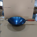 38 roasted blue round bottom wok + ears