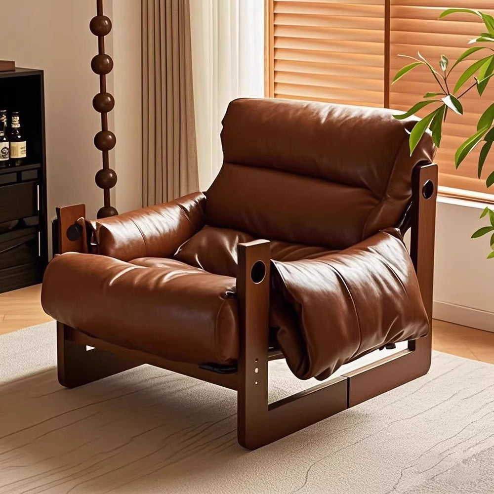 Medieval jersey island chair casual chair balcony single lazy sofa lounge chair living room reclining and sleeping solid wood sofa