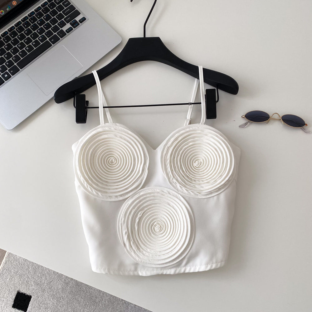 Commuting style silmslimming looksense of design camisole women's summerstylisheasiest for matchpatchwork designeleganttops