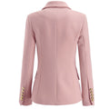 European and american double-breasted blazer - metal button, slim fit, slimming, professional commute, fashionable blazer