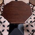 American retro solid wood square table and chair set - ideal for cafes, bubble tea shops, dessert parlors, western restaurants, and cocktail bars - commercial grade table