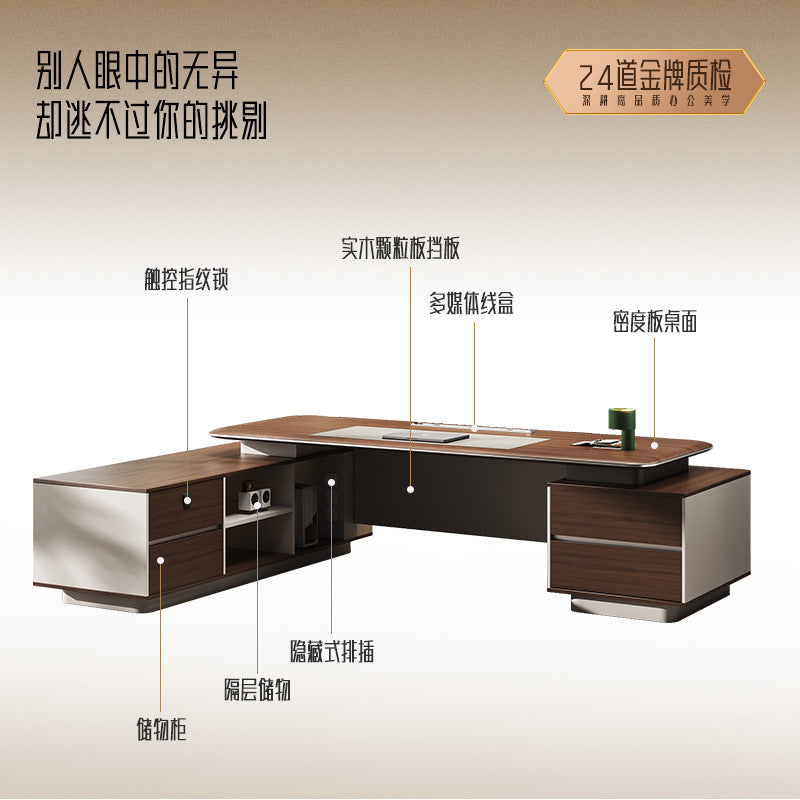 Saint li office desk boss desk and chair combination light luxury classy office president desk 2m executive desk casual