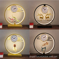 Creative stylish table lamp bedroom bedside lamp clock ornament remote control usb multi-function deer touch lamp